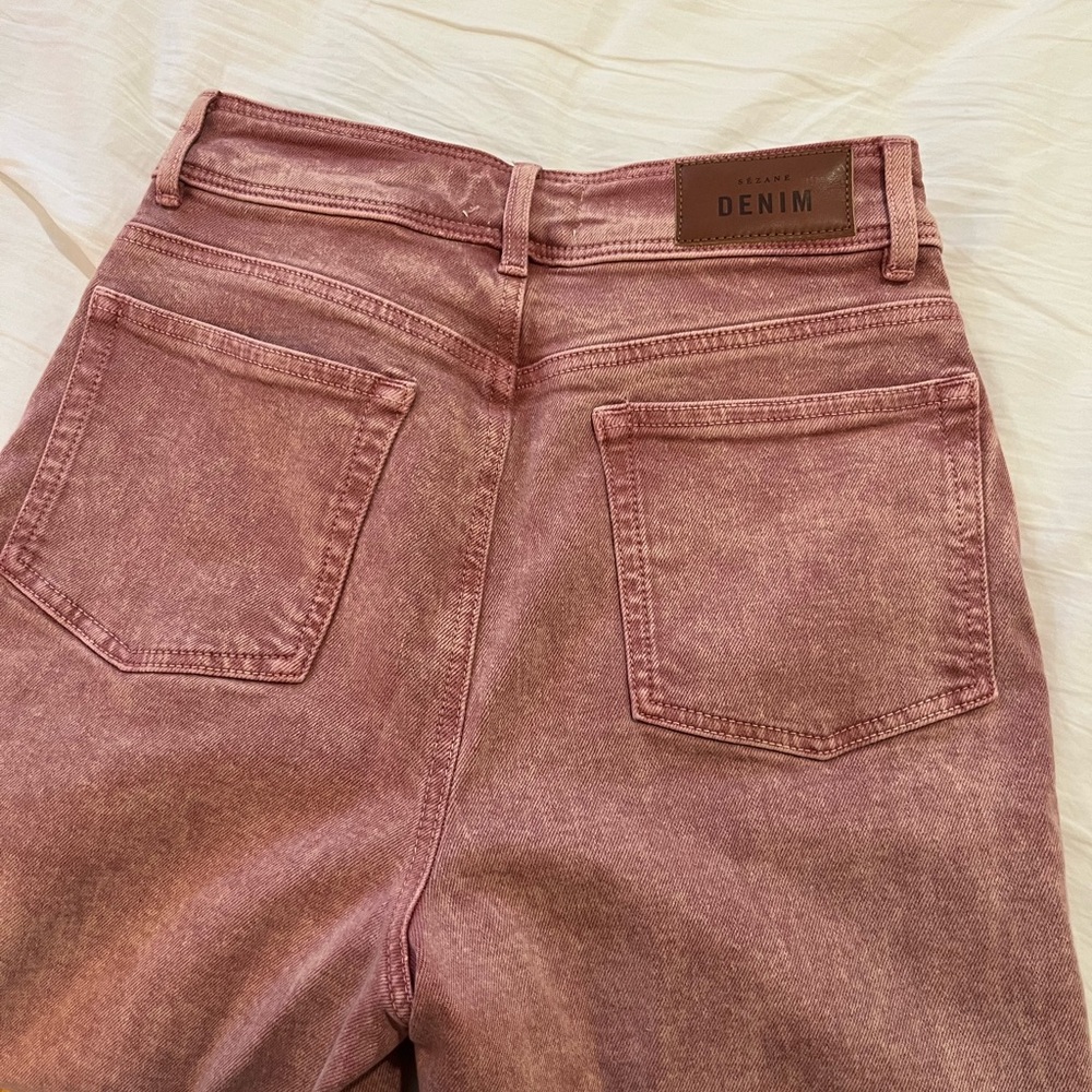 Sezane Le Crop jeans in Rosewood - Picture 6 of 7